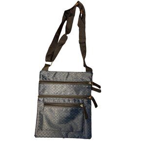 Navy Blue Nylon Crossbody Bag